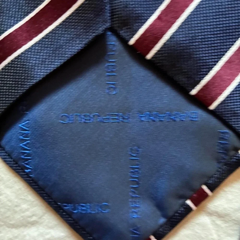 Banana Republic Navy Striped Tie